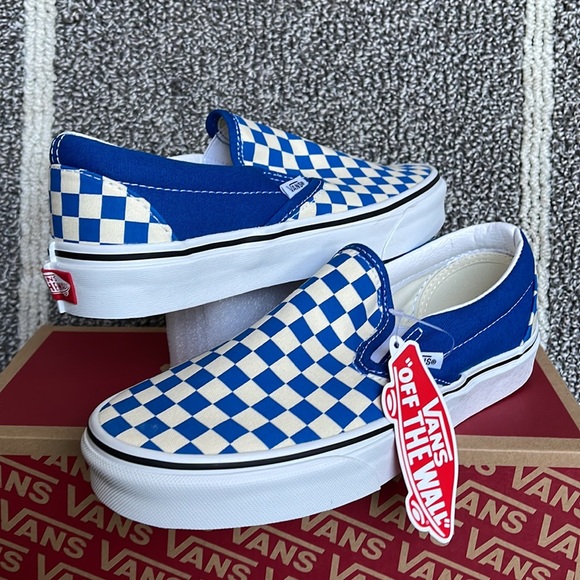 Vans Classic Slip-On Checkerboard Imperial Blue/White WMNS - Picture 9 of 16